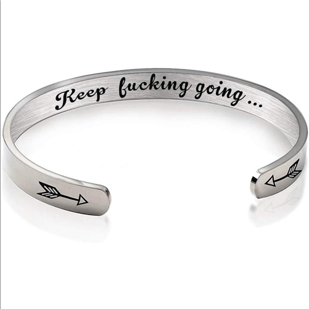 New Keep … going Cuff bracelet unisex new